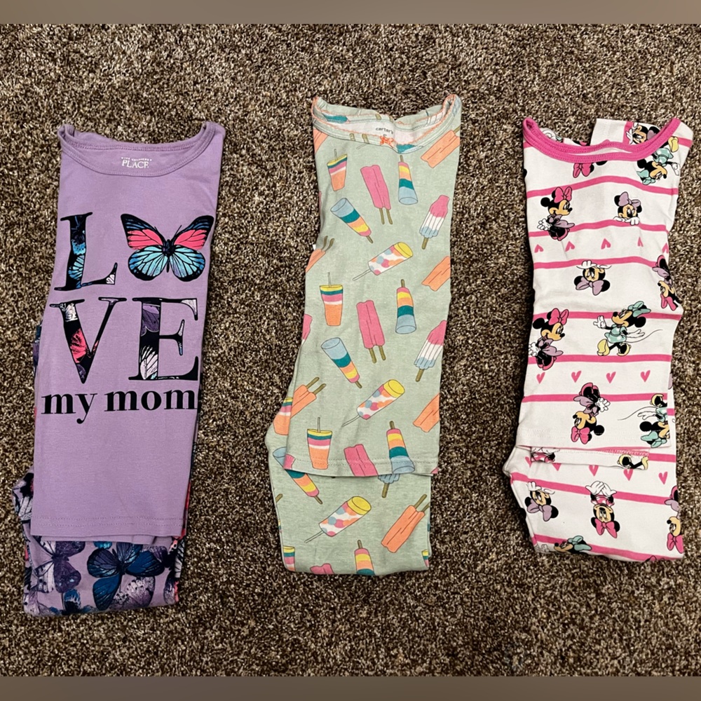 Girls Pajama Bundle - Size 5/6 - 22 pieces total